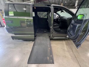 Grey Dodge Grand Caravan with Vantage Mobility Side Entry Automatic In Floor conversion