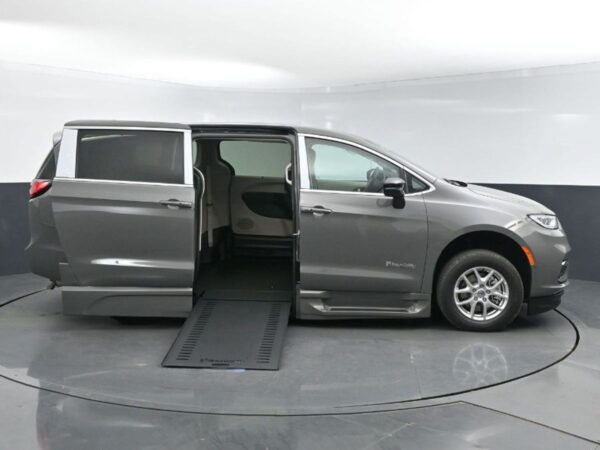 Grey Chrysler Pacifica with BraunAbility Side Entry Automatic In Floor conversion