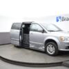 Silver Dodge Grand Caravan with BraunAbility Side Entry Automatic Fold Out conversion