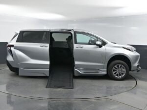 Silver Toyota Sienna with BraunAbility Side Entry Automatic In Floor conversion