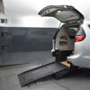 Silver Chrysler Pacifica with BraunAbility Rear Entry Manual Fold Out conversion