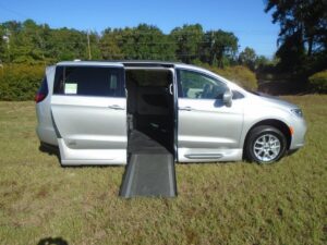 Silver Chrysler Pacifica with Vantage Mobility Side Entry Automatic In Floor conversion