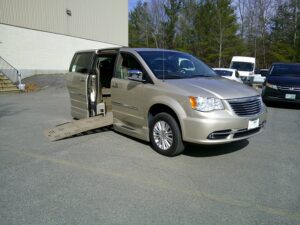 Brown Chrysler Town and Country with BraunAbility Side Entry Automatic Fold Out conversion