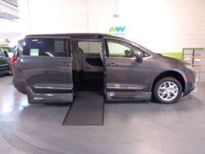 Grey Chrysler Pacifica with Vantage Mobility Side Entry Automatic In Floor conversion