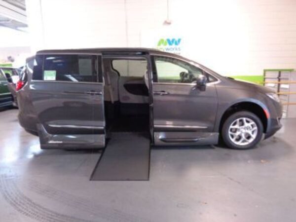 Grey Chrysler Pacifica with Vantage Mobility Side Entry Automatic In Floor conversion
