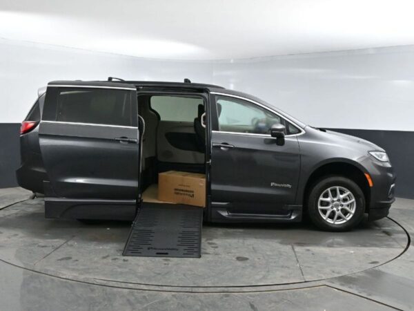 Grey Chrysler Pacifica with BraunAbility Side Entry Automatic Fold Out conversion