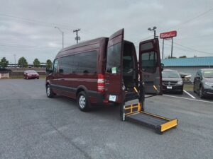 Red Mercedes-Benz Sprinter with Other Rear Entry Automatic Fold Out conversion