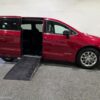 Red Chrysler Pacifica with Driverge Side Entry Automatic Fold Out conversion