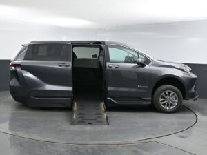 Magnetic Gray Toyota Sienna with BraunAbility Side Entry Automatic Fold Out conversion