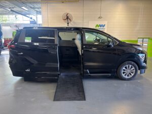Black Toyota Sienna with Vantage Mobility Side Entry Automatic In Floor conversion