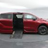 Red Toyota Sienna with BraunAbility Side Entry Automatic Fold Out conversion