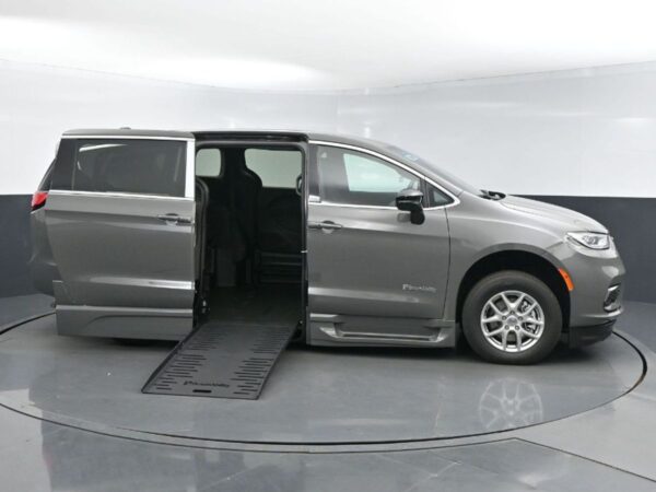 Grey Chrysler Pacifica with BraunAbility Side Entry Automatic Fold Out conversion