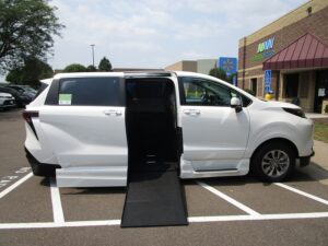 White Toyota Sienna with Vantage Mobility Side Entry Automatic In Floor conversion