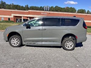 Grey Chrysler Pacifica with Driverge Side Entry Automatic Fold Out conversion