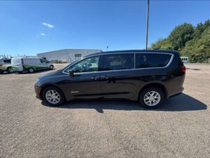 Black Chrysler Voyager with Driverge Rear Entry Manual Fold Out conversion