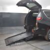 Black Chrysler Pacifica with BraunAbility Rear Entry Manual Fold Out conversion