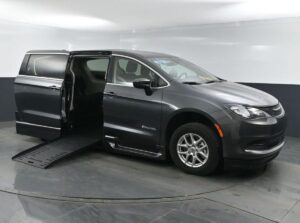 Grey Chrysler Voyager with BraunAbility Side Entry Automatic Fold Out conversion