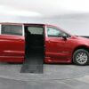 Red Chrysler Pacifica with BraunAbility Side Entry Automatic In Floor conversion