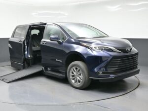 Blue Toyota Sienna with BraunAbility Side Entry Automatic In Floor conversion