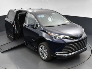 Blue Toyota Sienna with BraunAbility Side Entry Automatic In Floor conversion