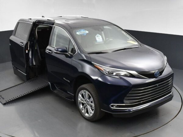 Blue Toyota Sienna with BraunAbility Side Entry Automatic In Floor conversion