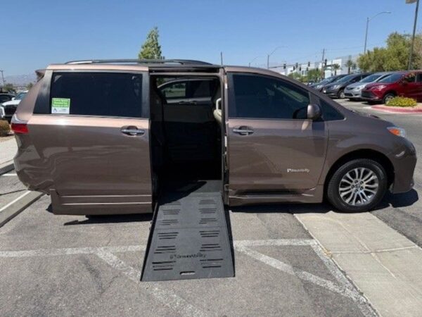 Brown Toyota Sienna with BraunAbility Side Entry Automatic Fold Out conversion