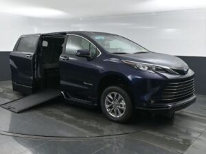 Blue Toyota Sienna with BraunAbility Side Entry Automatic In Floor conversion