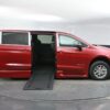 Red Chrysler Pacifica with BraunAbility Side Entry Automatic In Floor conversion