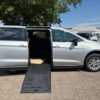 Silver Chrysler Pacifica with BraunAbility Side Entry Manual Fold Out conversion