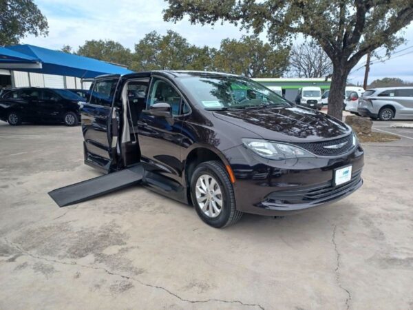 Brown Chrysler Pacifica with Vantage Mobility Side Entry Automatic In Floor conversion
