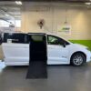 White Chrysler Pacifica with BraunAbility Side Entry Automatic Fold Out conversion