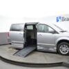 Silver Dodge Grand Caravan with BraunAbility Side Entry Automatic Fold Out conversion