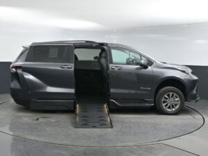 Grey Toyota Sienna with BraunAbility Side Entry Automatic Fold Out conversion