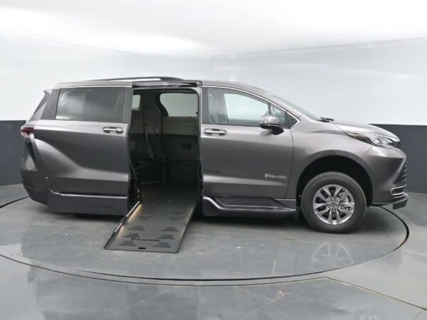 Grey Toyota Sienna with BraunAbility Side Entry Automatic Fold Out conversion