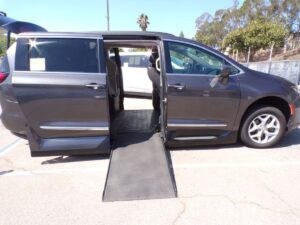 Grey Chrysler Pacifica with Vantage Mobility Side Entry Automatic In Floor conversion