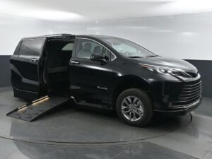Black Toyota Sienna with BraunAbility Side Entry Automatic Fold Out conversion