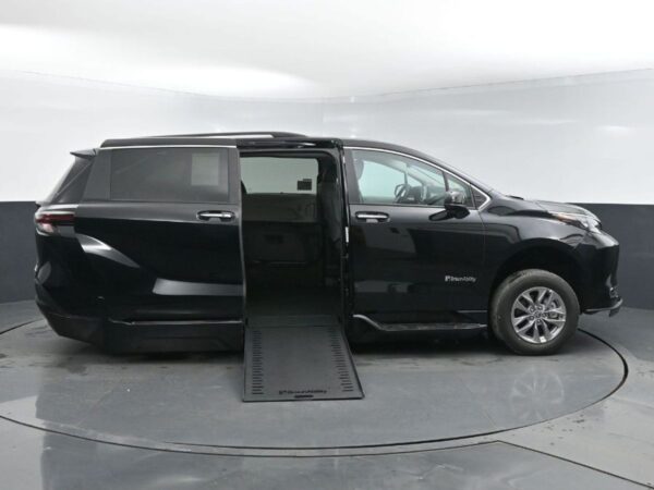 Black Toyota Sienna with BraunAbility Side Entry Automatic In Floor conversion