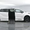 White Toyota Sienna with BraunAbility Side Entry Automatic Fold Out conversion