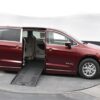 Red Chrysler Voyager with BraunAbility Side Entry Automatic Fold Out conversion