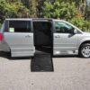 Silver Dodge Grand Caravan with BraunAbility Side Entry Automatic Fold Out conversion