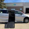 Silver Chrysler Pacifica with BraunAbility Side Entry Automatic In Floor conversion