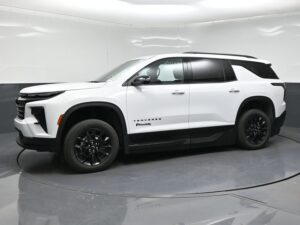 White Chevrolet Traverse with BraunAbility Side Entry Automatic In Floor conversion