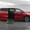 Red Honda Odyssey with BraunAbility Side Entry Automatic In Floor conversion