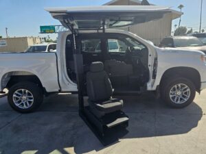 White Chevrolet Silverado 1500 with ATC Side Entry Automatic In Floor conversion