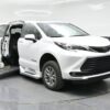 White Toyota Sienna with BraunAbility Side Entry Automatic Fold Out conversion