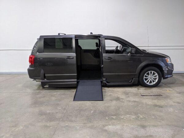 Grey Dodge Grand Caravan with Vantage Mobility Side Entry Automatic In Floor conversion