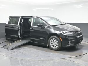 Black Chrysler Pacifica with BraunAbility Side Entry Automatic Fold Out conversion