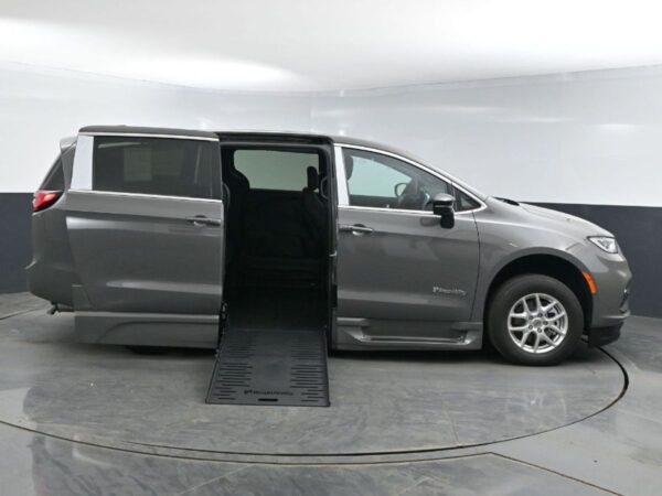 Grey Chrysler Pacifica with BraunAbility Side Entry Automatic Fold Out conversion