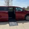 Red Toyota Sienna with BraunAbility Side Entry Automatic Fold Out conversion