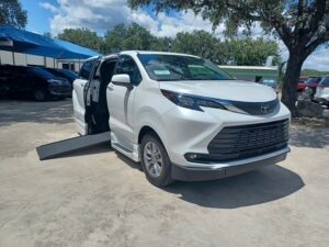 White Toyota Sienna with Vantage Mobility Side Entry Automatic In Floor conversion
